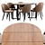 Elegant Melody Dining Set: Sheffilton Table & Chairs 3D model small image 2