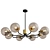 Radial Brass and Black Chandelier 3D model small image 1