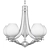 Elegant Gray Glass Pendant Light 3D model small image 2