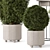 Standing Legs Bowl Concrete Pot - Set 373 3D model small image 3