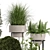 Standing Legs Bowl Concrete Pot - Set 373 3D model small image 4