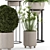 Standing Legs Bowl Concrete Pot - Set 373 3D model small image 5