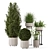 Standing Legs Bowl Concrete Pot - Set 373 3D model small image 6