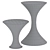 Elegant Mystique Table & Darbuka Stool Set 3D model small image 4