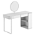 Elegant Parisienne Mirror Lady Desk 3D model small image 1