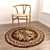 Round Rug Set: Versatile 6-Piece Collection 3D model small image 6