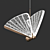 Golden Butterfly LED Pendant Light 3D model small image 4