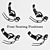 Varier Gravity Balans: Ergonomic Reclining Chair 3D model small image 3