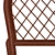 Wicker Rattan Wooden Dining Chair 3D model small image 4