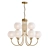 Indra 9-Light Brass Chandelier 3D model small image 1