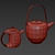 2-in-1 Teapot Set: 3 Materials 3D model small image 13