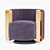 Elegant Kelly Bracelet Armchair 3D model small image 1