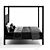 Elegant Osbaston Four-Poster Bed 3D model small image 2