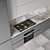 Modern Kitchen Set with Gas Hob, Oven, Wine Fridge, Sink, and Hood 3D model small image 4