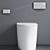 Wealwell Smart Toilet: One-Touch Automatic Ceramic Sensor 3D model small image 3