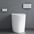 Wealwell Smart Toilet: One-Touch Automatic Ceramic Sensor 3D model small image 7