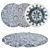 Versatile Set of 6 Round Rugs 3D model small image 1