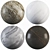 Marble Collection: Illusion Bronze, Linear Brown, Storm Gray, Fish White 3D model small image 1