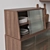 Rustic Wood Glass Cabinets 3D model small image 6