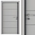 Sleek Steel and Black Wood Door 3D model small image 4