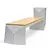 Geometric Bench and Urn Set 3D model small image 7