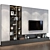 Milan Style Modern Living - TV Wall Decor 3D model small image 3