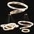 Elegant Crystal Pendant Chandelier 3D model small image 1