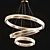 Elegant Crystal Pendant Chandelier 3D model small image 4