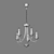 Title: Eurosvet OM Hanging Chandelier - Chrome Loft Style 3D model small image 2