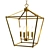 Vintage Wrought Iron Geometric Pendant 3D model small image 1