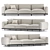 Elegant Col Claudine Sofa 3D model small image 1