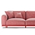 Elegant Col Claudine Sofa 3D model small image 4