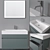 Antonio Lupi Gesto Set: Sink, Mirror, Furniture 3D model small image 2