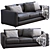 Sophisticated Leather Sofa by IKEA 3D model small image 3