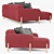 Modern MOLN Chaise Sofa: Real-life Size 3D model small image 2