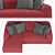 Modern MOLN Chaise Sofa: Real-life Size 3D model small image 3