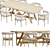 Mazz Boucle Chair & Aya Table Set 3D model small image 3