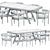 Mazz Boucle Chair & Aya Table Set 3D model small image 5