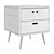 Sleek Mario Bedside Drawers 3D model small image 2