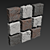 Vintage Stone Cube Panel 3D model small image 6