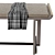 Elegant Ginza Upholstered Bench 3D model small image 5