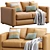 Modern Leather Sofa by Ikea 3D model small image 1