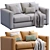 Modern Leather Sofa by Ikea 3D model small image 6