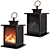 Rustic Flames: LED Fireplace 3D model small image 3