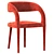 Elegant Hawkins Dining Chair 3D model small image 1