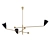 Italian Modern Brass Enameled Chandelier 3D model small image 1