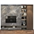 Sleek TV Wall Set | Customizable 3D model small image 1