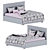 Sherst Grey Slipson Bed 180 3D model small image 1