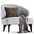 Elegant Aston Minotti Armchair 3D model small image 3