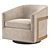 Reginald Swivel Chair: Stylish Restoration Hardware Design 3D model small image 1